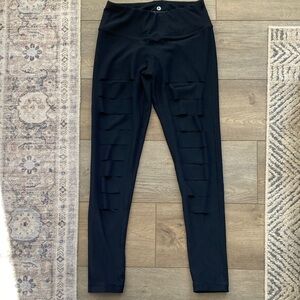 Black Leggings with Cutouts